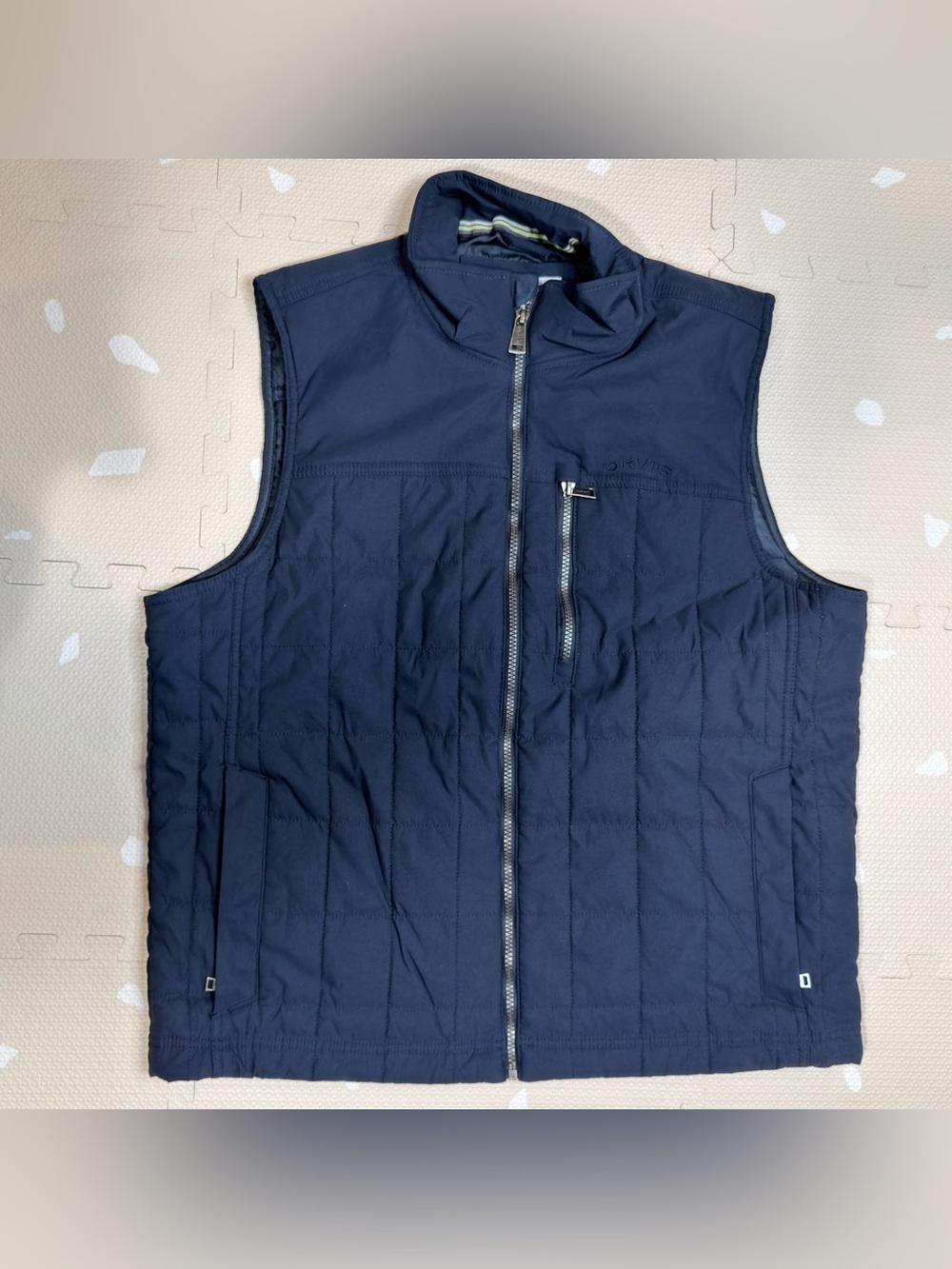 Orvis Men’s Navy Quilted Zip-Front Vest